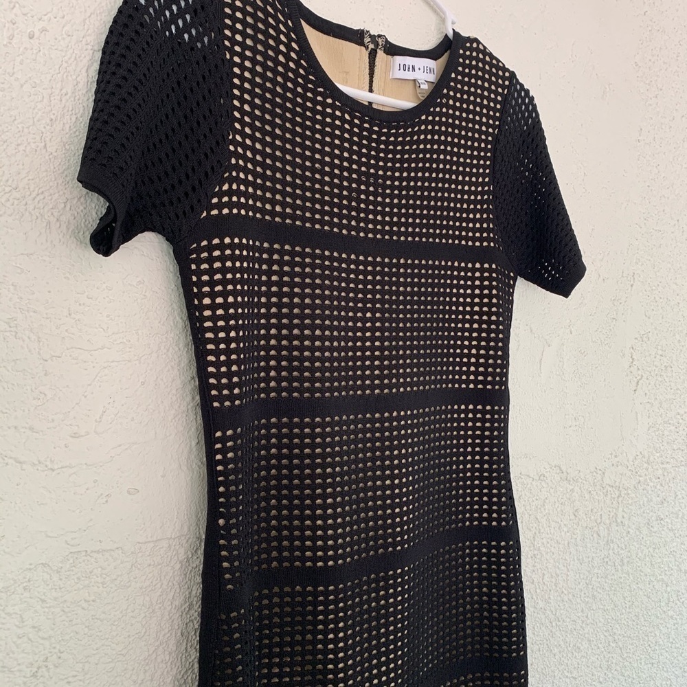 REVOLVE John + Jenn Black Eyelet Body Con Dress - Picture 4 of 11